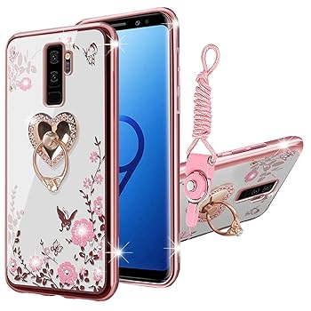 スマホアクセサリー Samsung s9 For Samsung Galaxy S9/S9 Plus Case Ring Stand Phone Cover